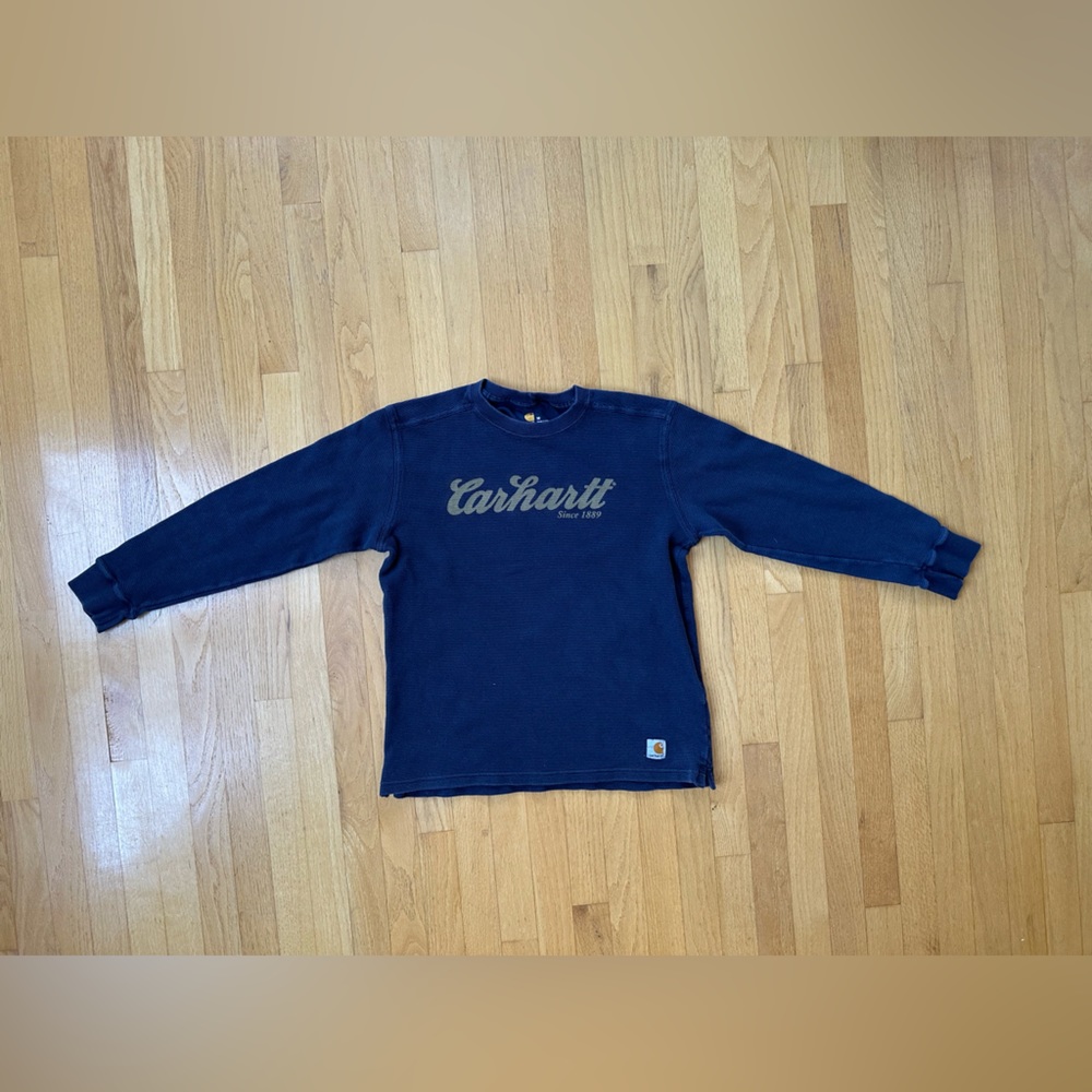 CARHARTT NAVY WAFFLE LONG SLEEVE SIZE MEDIUM